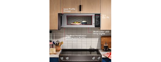 Smart Low Profile Microwave Hood Combination with Dual Fan Ventilation