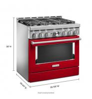 KitchenAid® 36'' Smart Commercial-Style Gas Range with 6 Burners