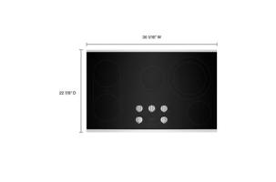 36-Inch Electric Cooktop with Reversible Grill and Griddle