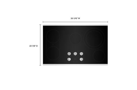 36-Inch Electric Cooktop with Reversible Grill and Griddle
