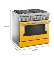 KitchenAid® 36'' Smart Commercial-Style Dual Fuel Range with 6 Burners