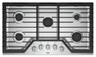 36-inch Gas Cooktop with EZ-2-Lift™ Hinged Cast-Iron Grates.