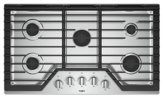 36-inch Gas Cooktop with EZ-2-Lift™ Hinged Cast-Iron Grates.
