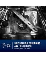Stainless steel tub dishwasher with Dual Power Filtration