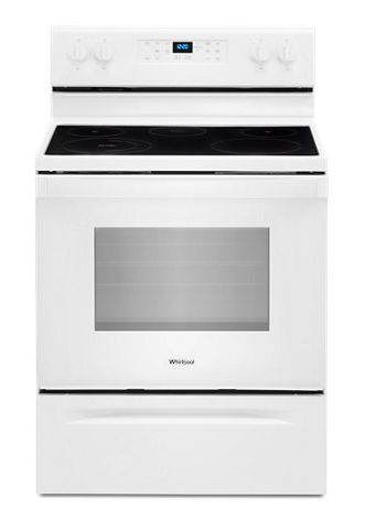 5.3 cu. ft. Whirlpool® electric range with Frozen Bake™ technology.