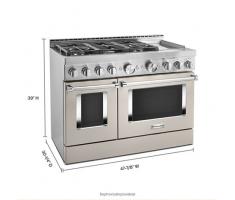  KitchenAid® 48'' Smart Commercial-Style Gas Range with Griddle