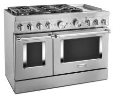 KitchenAid® 48'' Smart Commercial-Style Dual Fuel Range with Griddle
