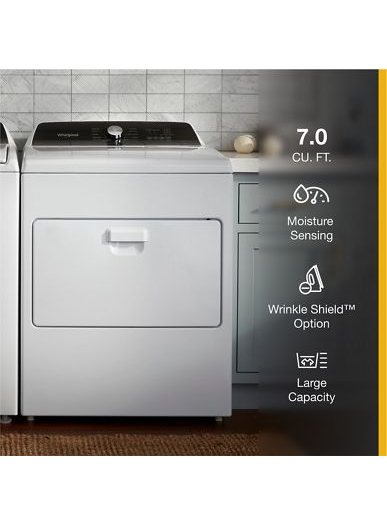 7.0 Cu. Ft. Top Load Electric Moisture Sensing Dryer