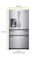 36-Inch Wide French Door Refrigerator - 25 cu. ft