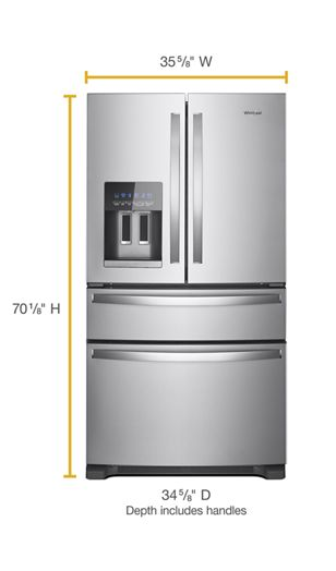 36-Inch Wide French Door Refrigerator - 25 cu. ft