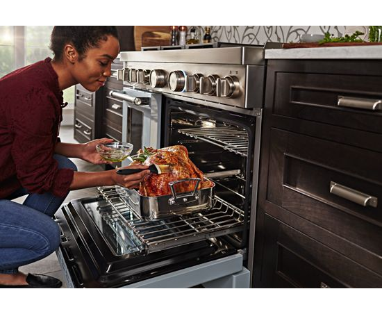 KitchenAid® 48'' Smart Commercial-Style Dual Fuel Range with Griddle