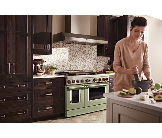  KitchenAid® 48'' Smart Commercial-Style Gas Range with Griddle