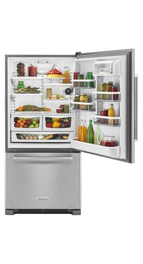 22 cu. ft. 33-Inch Width Full Depth Non Dispense Bottom Mount Refrigerator