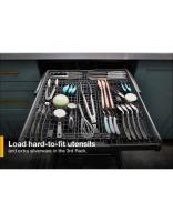 Eco Series Quiet Dishwasher with a washing 3rd Rack & Water Repellent Silverware Basket