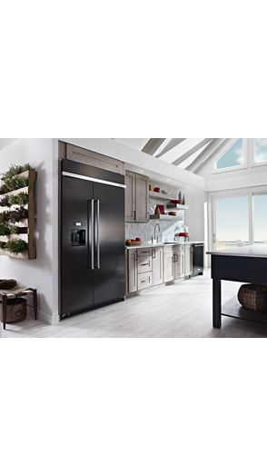 29.5 cu. ft 48-Inch Width Built-In Side by Side Refrigerator with PrintShield™ Finish