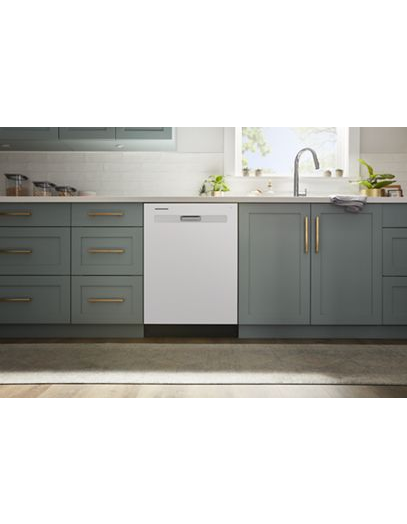 Quiet Dishwasher with Adjustable Upper Rack