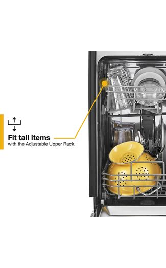 Small-Space Compact Dishwasher with Stainless Steel Tub.