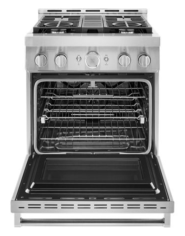 KitchenAid® 30'' Smart Commercial-Style Gas Range with 4 Burners