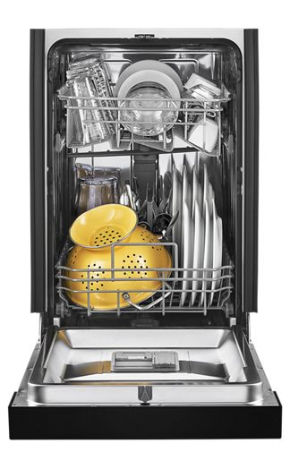Small-Space Compact Dishwasher with Stainless Steel Tub.