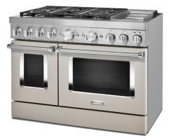 KitchenAid® 48'' Smart Commercial-Style Dual Fuel Range with Griddle