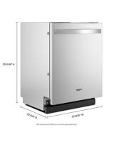 44 dBA ADA Compliant Dishwasher Flush with Cabinets with 3rd Rack