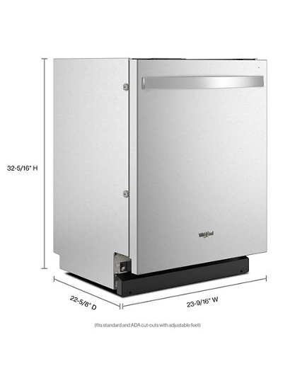 44 dBA ADA Compliant Dishwasher Flush with Cabinets with 3rd Rack