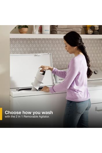 3.8–3.9 Cu. Ft. Whirlpool® Top Load Washer with Removable Agitator