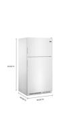 33-Inch Wide Top Freezer Refrigerator with PowerCold® Feature- 21 Cu. Ft.