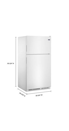 33-Inch Wide Top Freezer Refrigerator with PowerCold® Feature- 21 Cu. Ft.