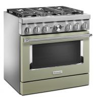 KitchenAid® 36'' Smart Commercial-Style Dual Fuel Range with 6 Burners