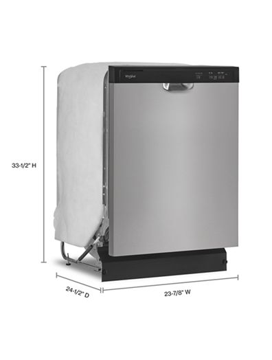Quiet Dishwasher with Heated Dry and Factory-Installed Power Cord