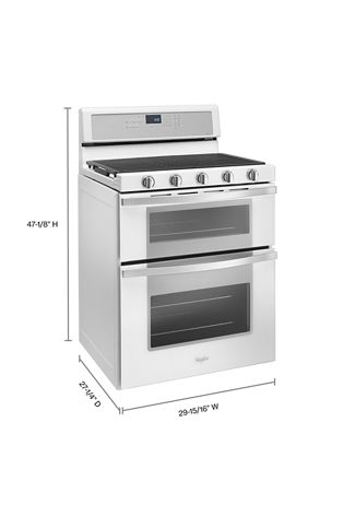 6.0 Cu. Ft. Gas Double Oven Range with EZ-2-Lift™ Hinged Grates