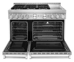  KitchenAid® 48'' Smart Commercial-Style Gas Range with Griddle
