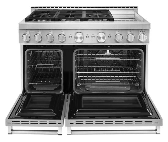  KitchenAid® 48'' Smart Commercial-Style Gas Range with Griddle