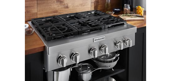 KitchenAid® 36'' 6-Burner Commercial-Style Gas Rangetop