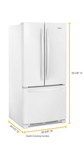 33-inch Wide French Door Refrigerator - 22 cu. ft
