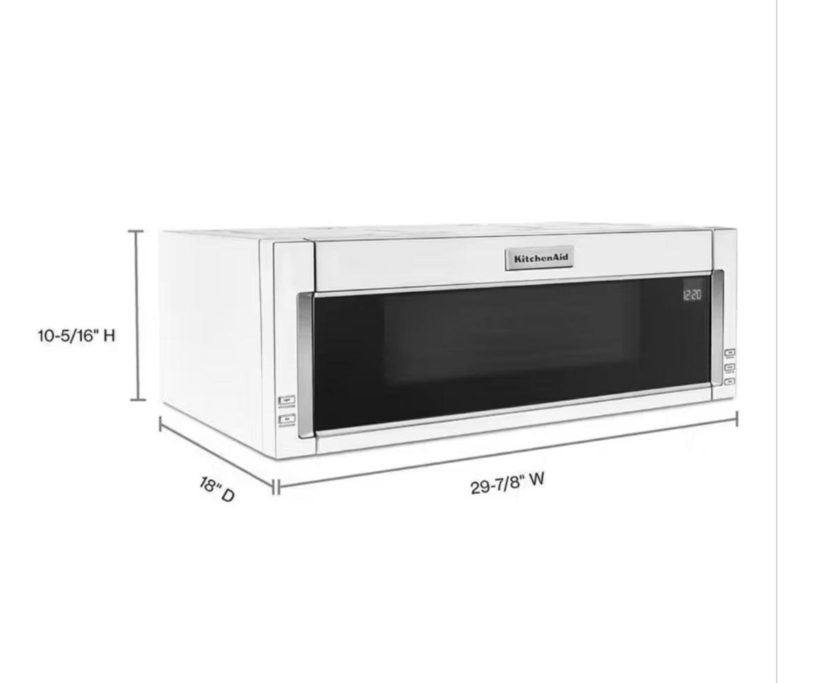1000-Watt Low Profile Microwave Hood Combination